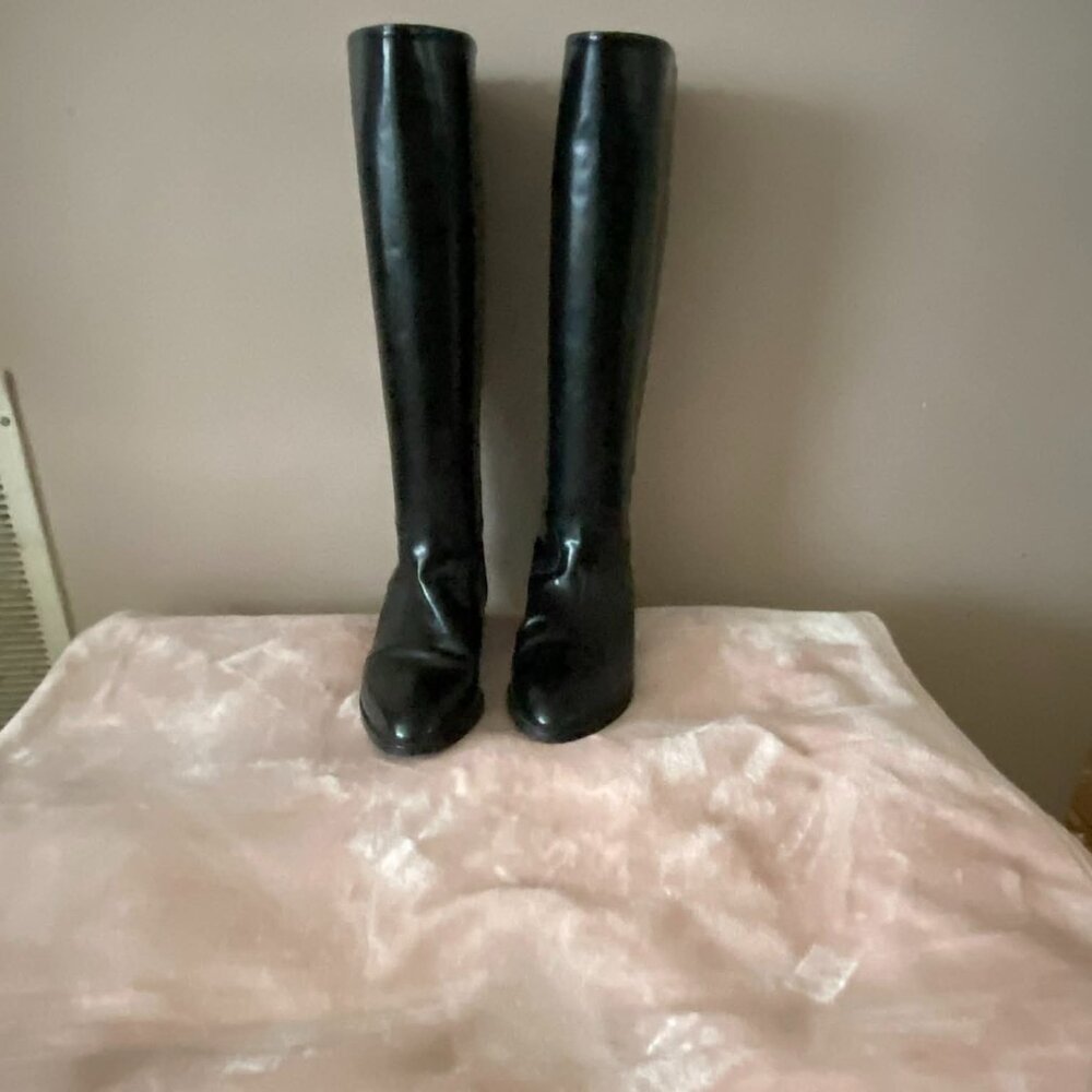 Via Appia Italian Leather Riding Boots Black 7.5